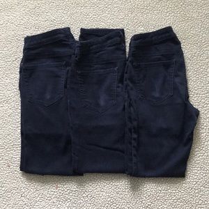 Aeropostale high rise jeggings, navy size 4. 3 pair